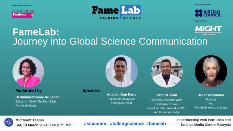 FameLab Webinar Poster